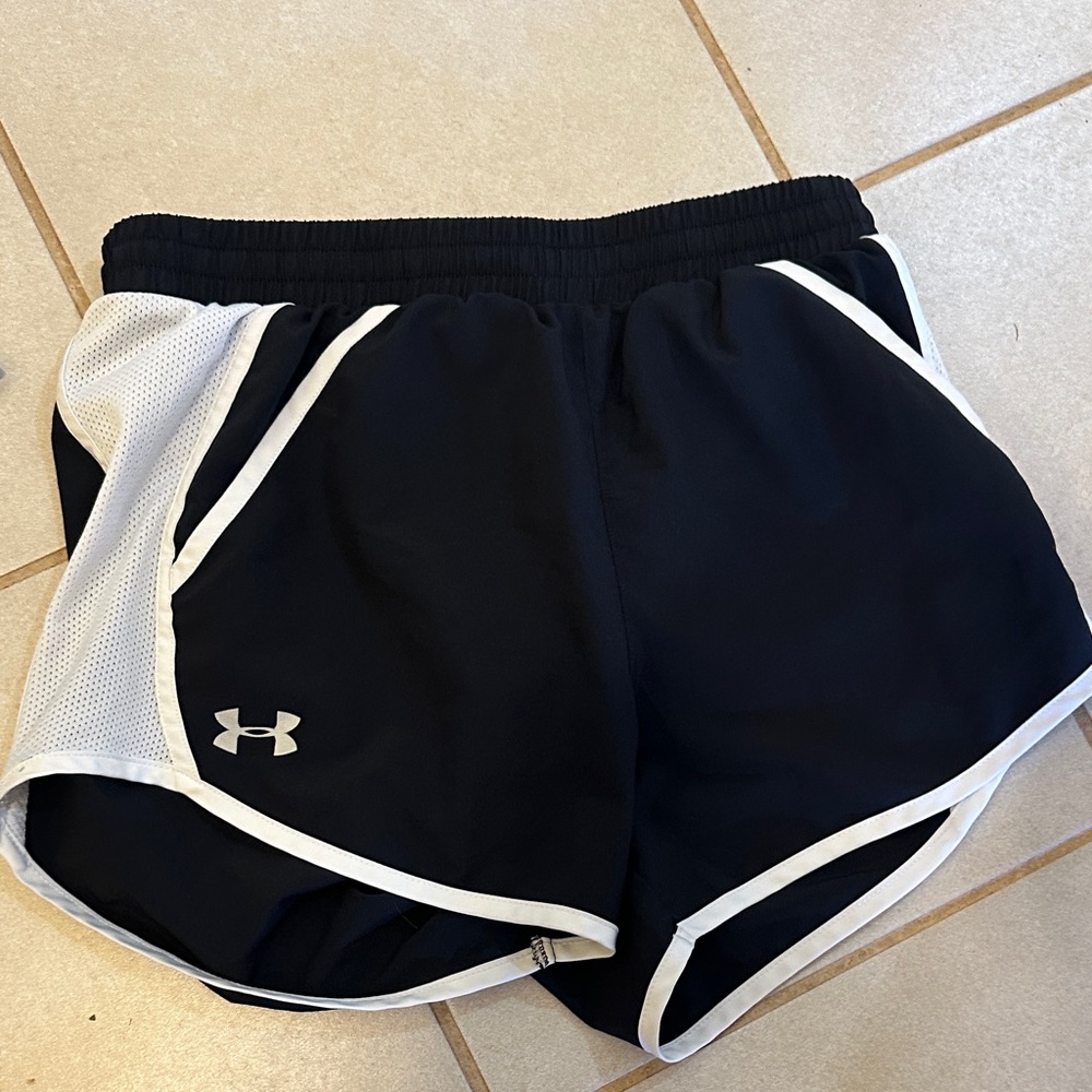 Under Armour Women's Athletic Shorts in Black and White